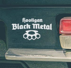 Hooligan Black Metal Autoaufkleber