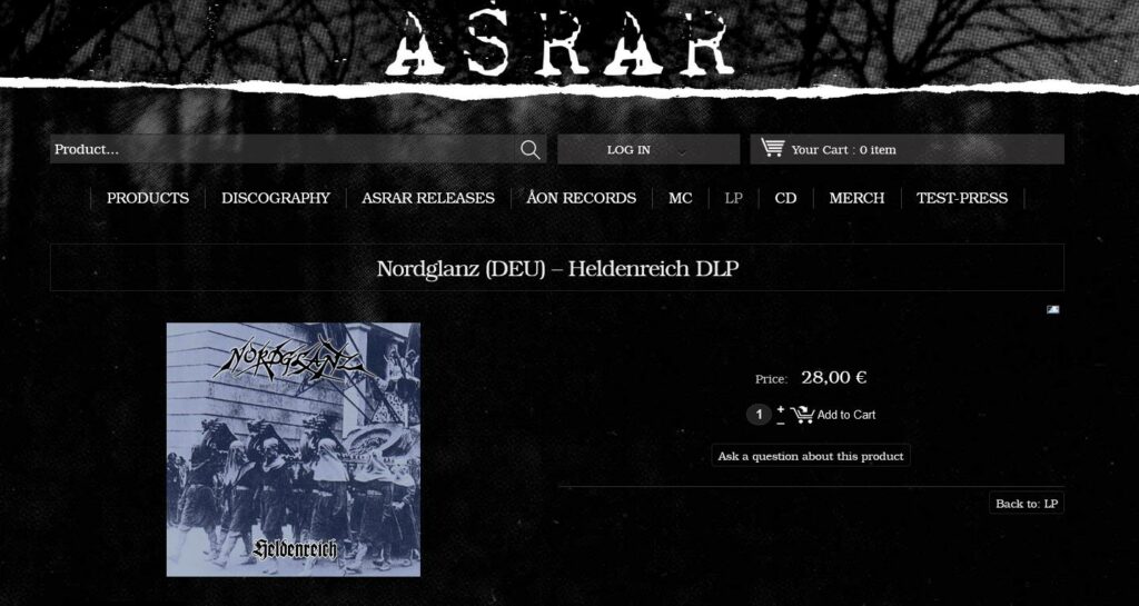 ASRAR LABEL Nordglanz Heldenreich LP